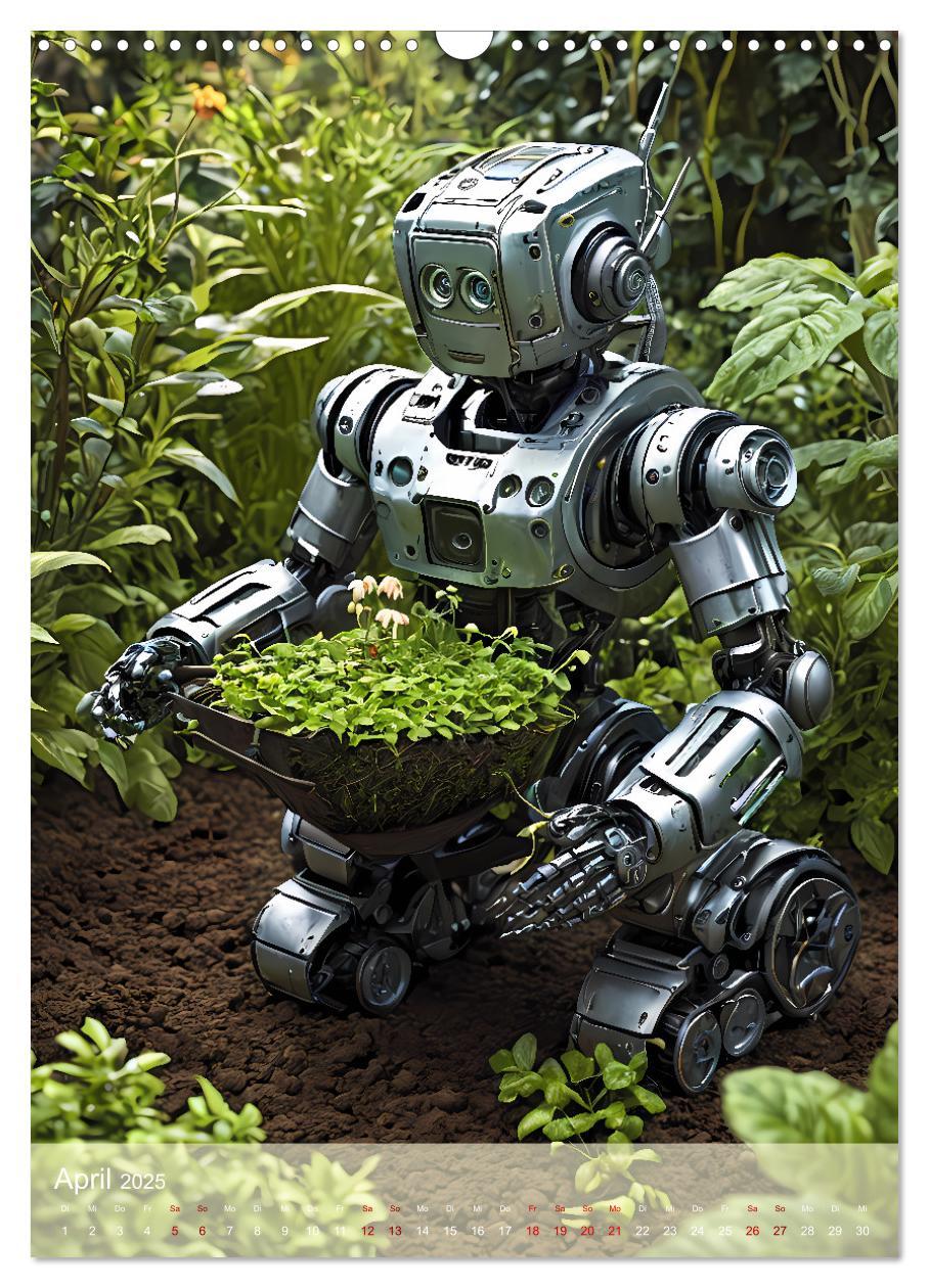 Bild: 9783457150597 | Roboter im Garten - Kleine Helfer (Wandkalender 2025 DIN A3 hoch),...