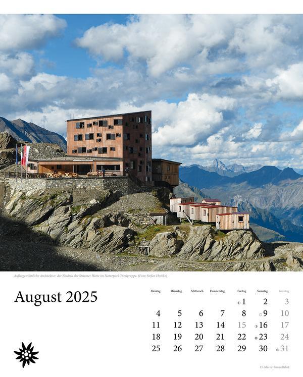 Bild: 9783731876120 | Hütten unserer Alpen 2025 | Verlag Korsch | Kalender | Spiralbindung