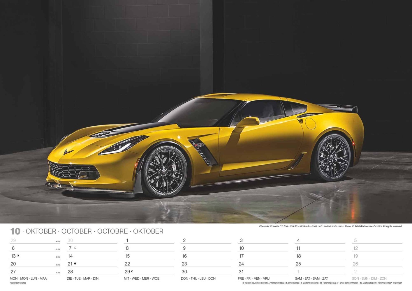 Bild: 4002725994332 | N NEUMANNVERLAGE - Sports Cars 2025 Wandkalender, 45x48cm, Kalender...