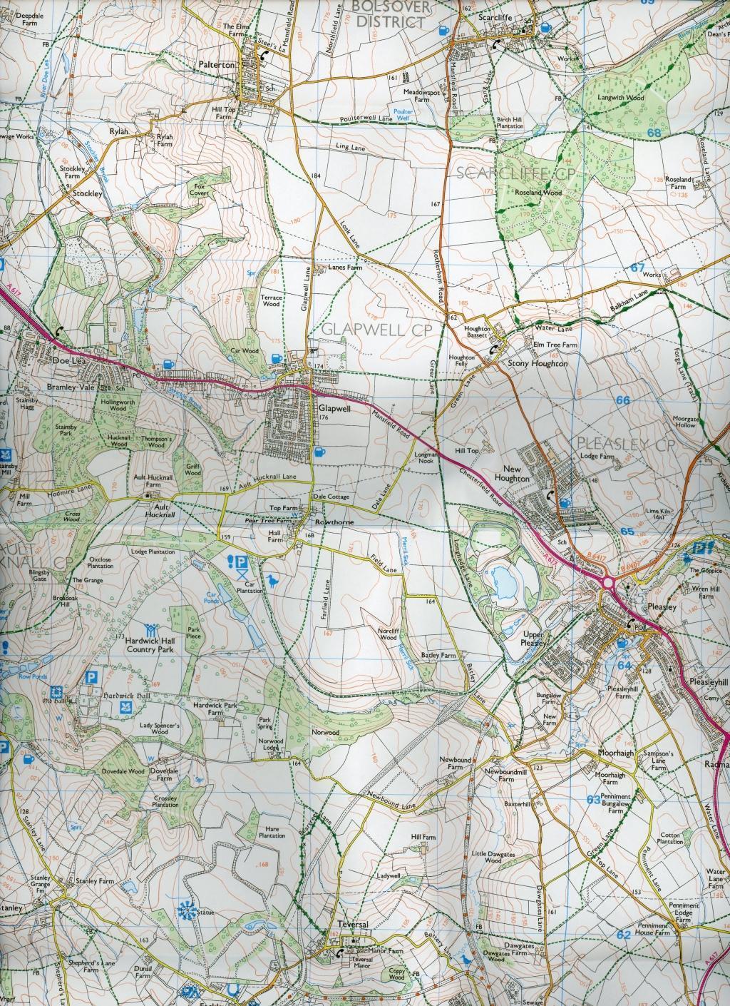 Bild: 9780319244661 | Chesterfield and Alfreton | Ordnance Survey | (Land-)Karte | Englisch