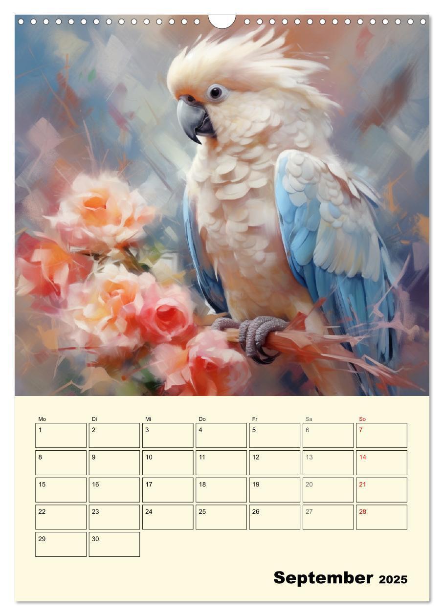 Bild: 9783435868353 | Bunte Vögel. Bezaubernde Papageien-Aquarelle (Wandkalender 2025 DIN...