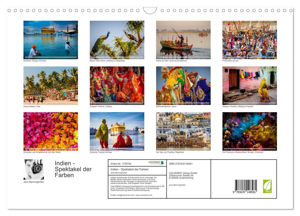 Bild: 9783435148561 | Indien - Spektakel der Farben (Wandkalender 2025 DIN A3 quer),...