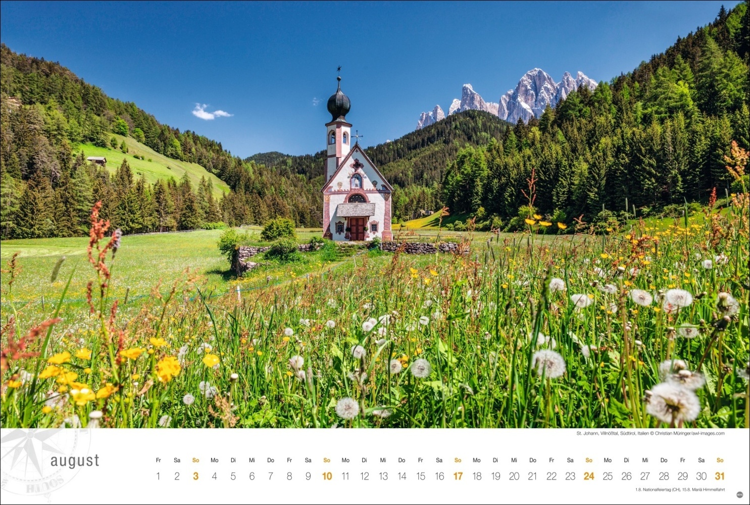 Bild: 9783756404841 | Südtirol Globetrotter Kalender 2025 - Von romantischen Tälern und...