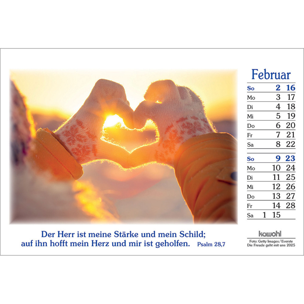 Bild: 9783754883051 | Die Freude geht mit uns 2025 | Kalender mit Farbfotos und Psalmworten