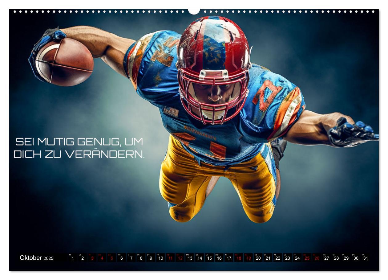 Bild: 9783383874703 | American Football und Motivation (hochwertiger Premium Wandkalender...