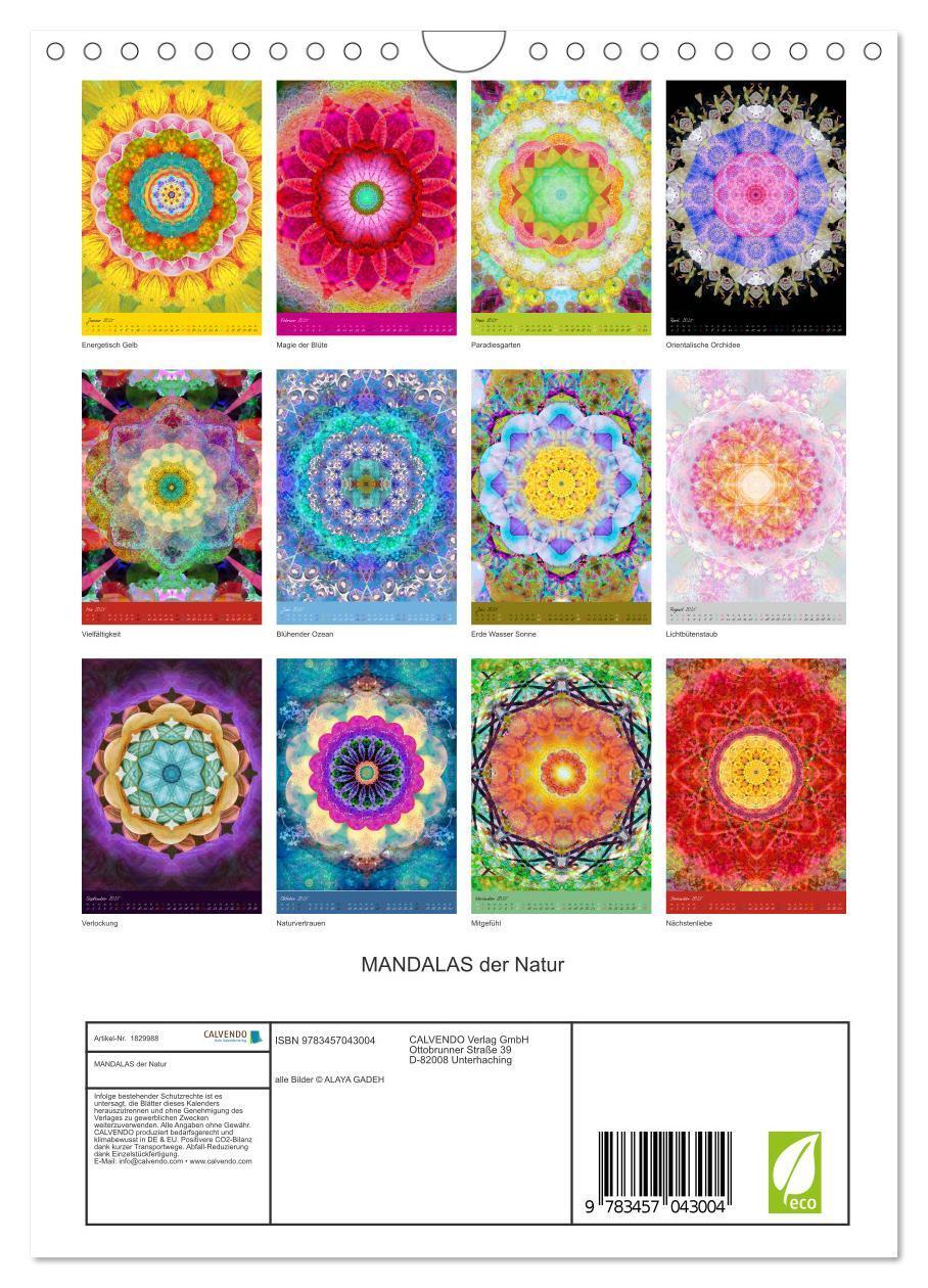 Bild: 9783457043004 | MANDALAS der Natur (Wandkalender 2025 DIN A4 hoch), CALVENDO...