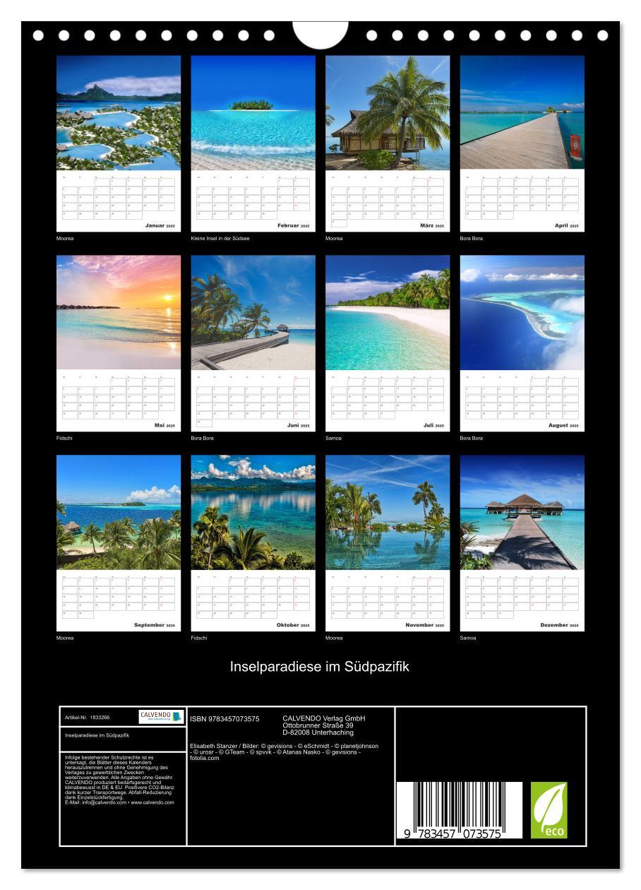 Bild: 9783457073575 | Inselparadiese im Südpazifik (Wandkalender 2025 DIN A4 hoch),...