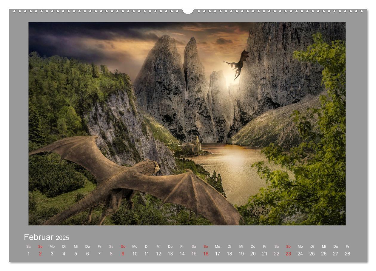 Bild: 9783435092444 | Land der Drachen (Wandkalender 2025 DIN A2 quer), CALVENDO...