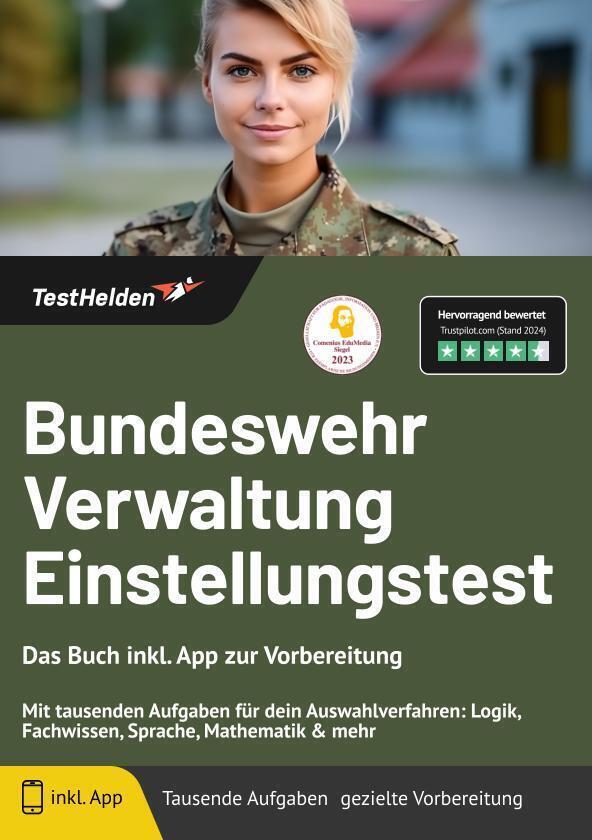 Cover: 9783988175335 | Bundeswehr Verwaltung Einstellungstest: Das Buch inkl. App zur...