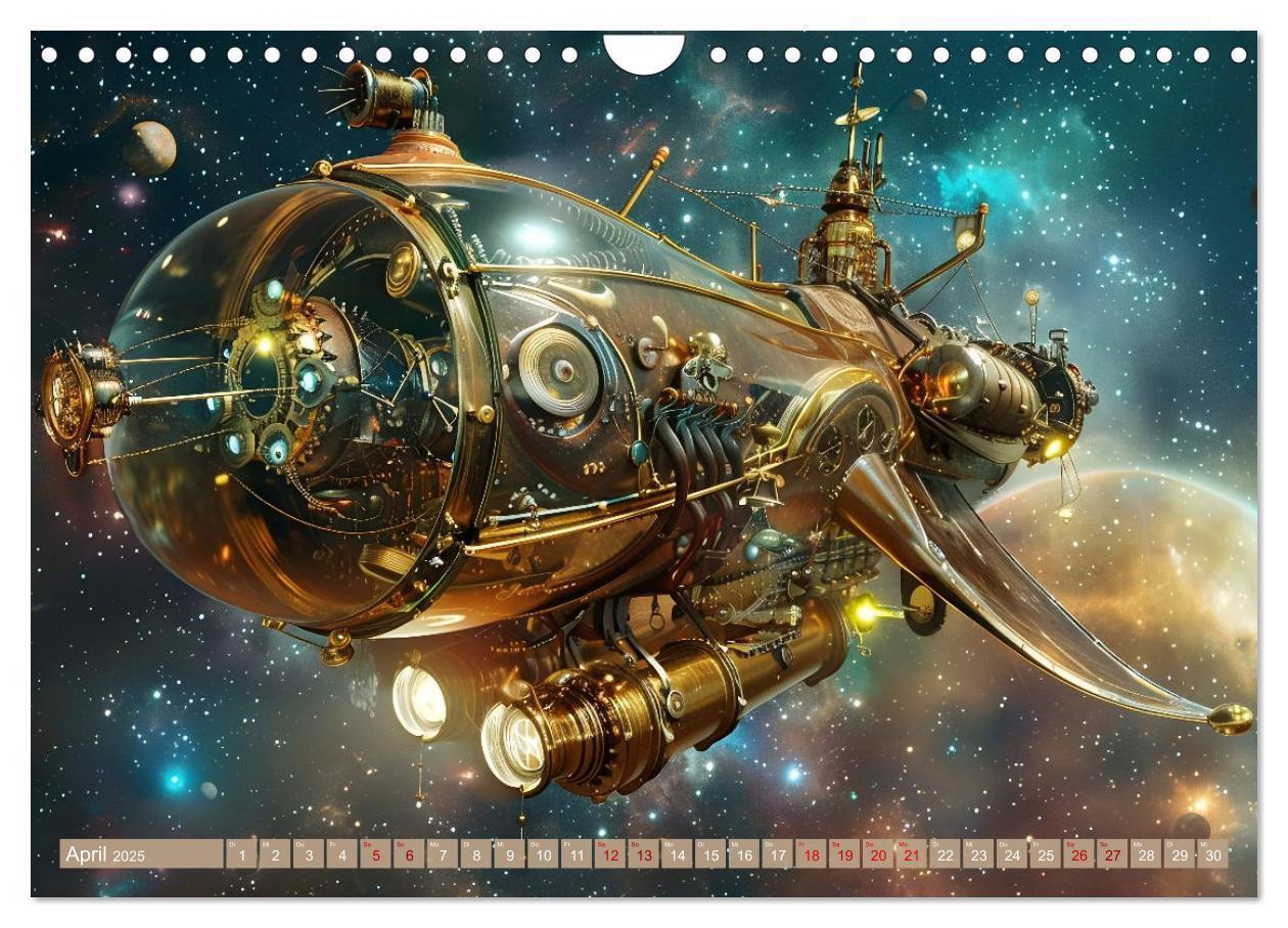 Bild: 9783435649082 | Steampunk im Weltall (Wandkalender 2025 DIN A4 quer), CALVENDO...