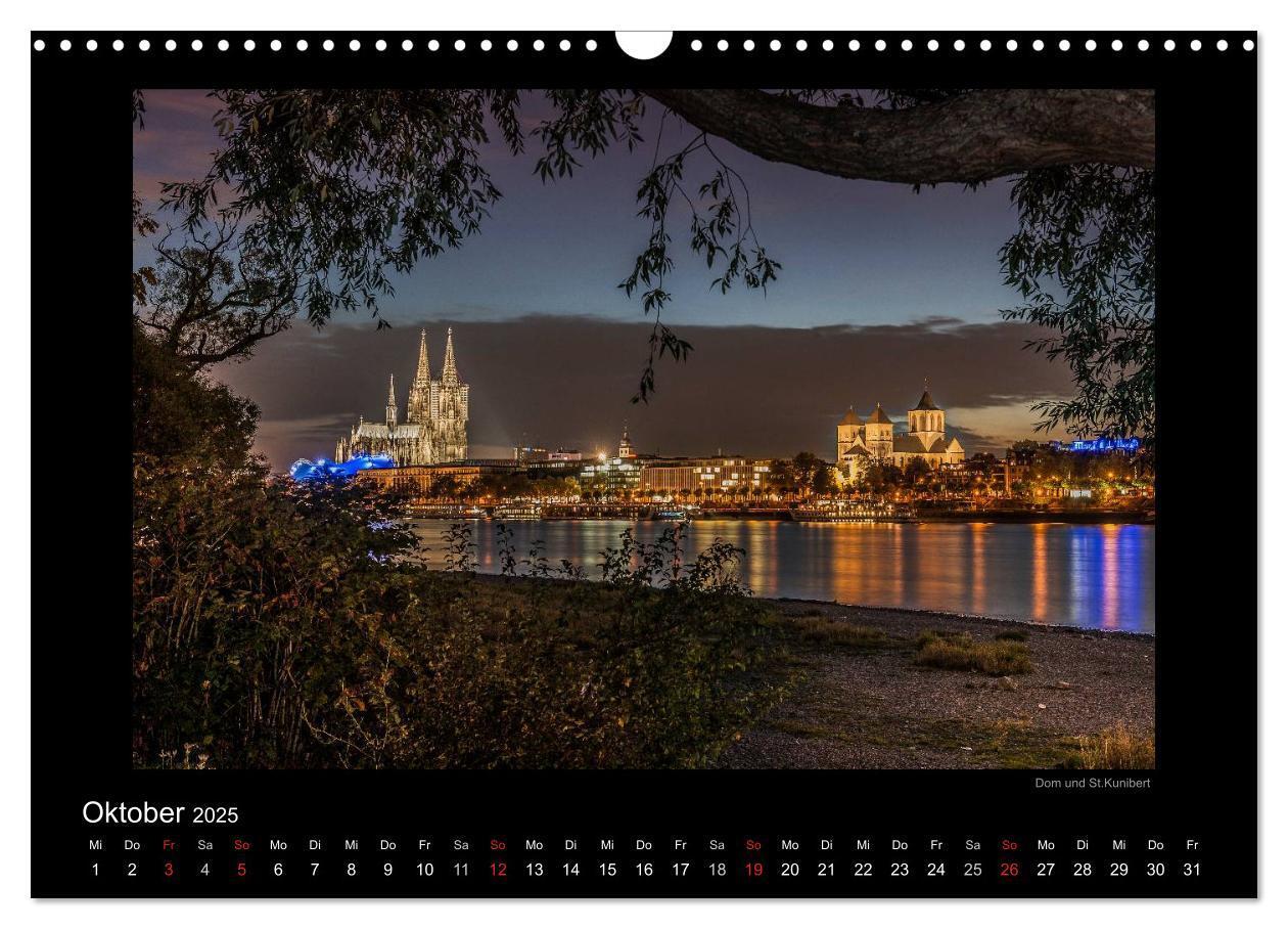 Bild: 9783435782031 | Köln ¿ Nachts 2025 (Wandkalender 2025 DIN A3 quer), CALVENDO...