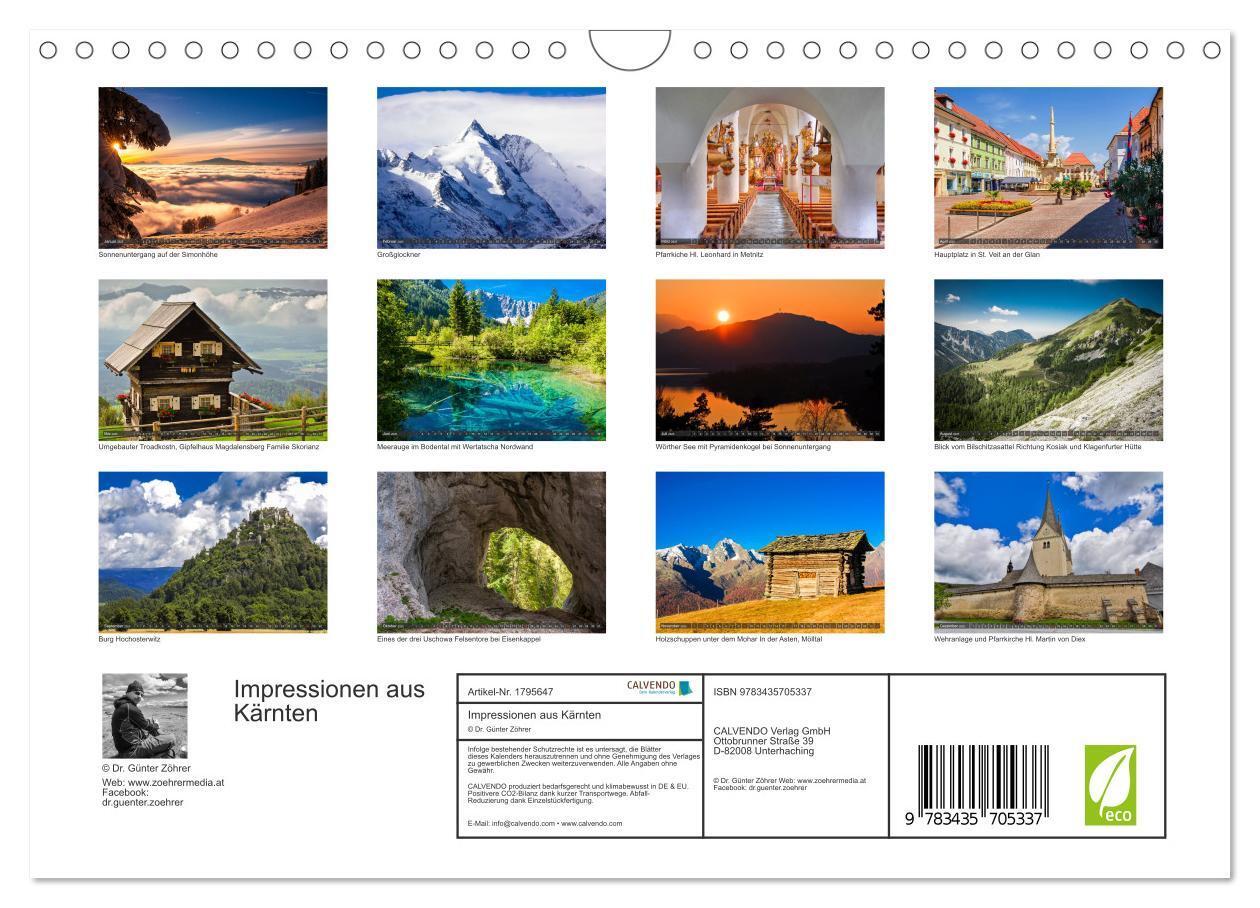 Bild: 9783435705337 | Impressionen aus Kärnten (Wandkalender 2025 DIN A4 quer), CALVENDO...