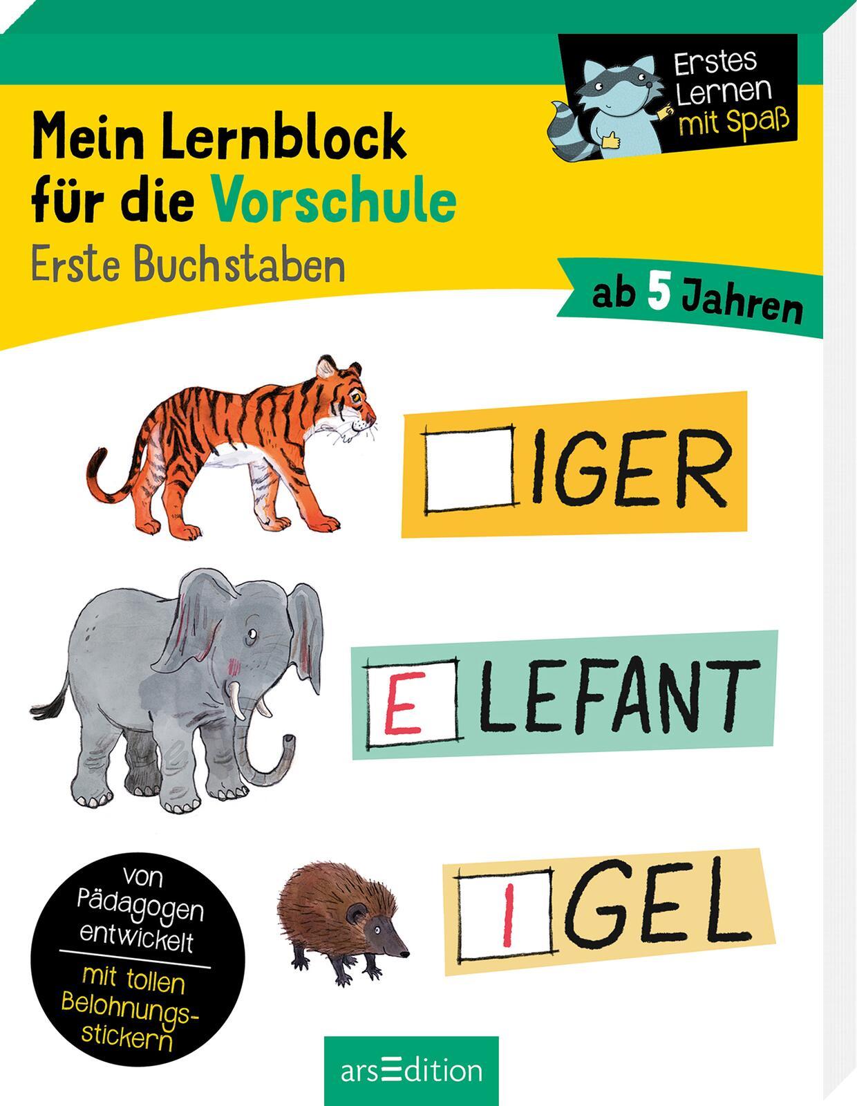 Cover: 9783845844060 | Mein Lernblock für die Vorschule - Erste Buchstaben | Hannah Lang