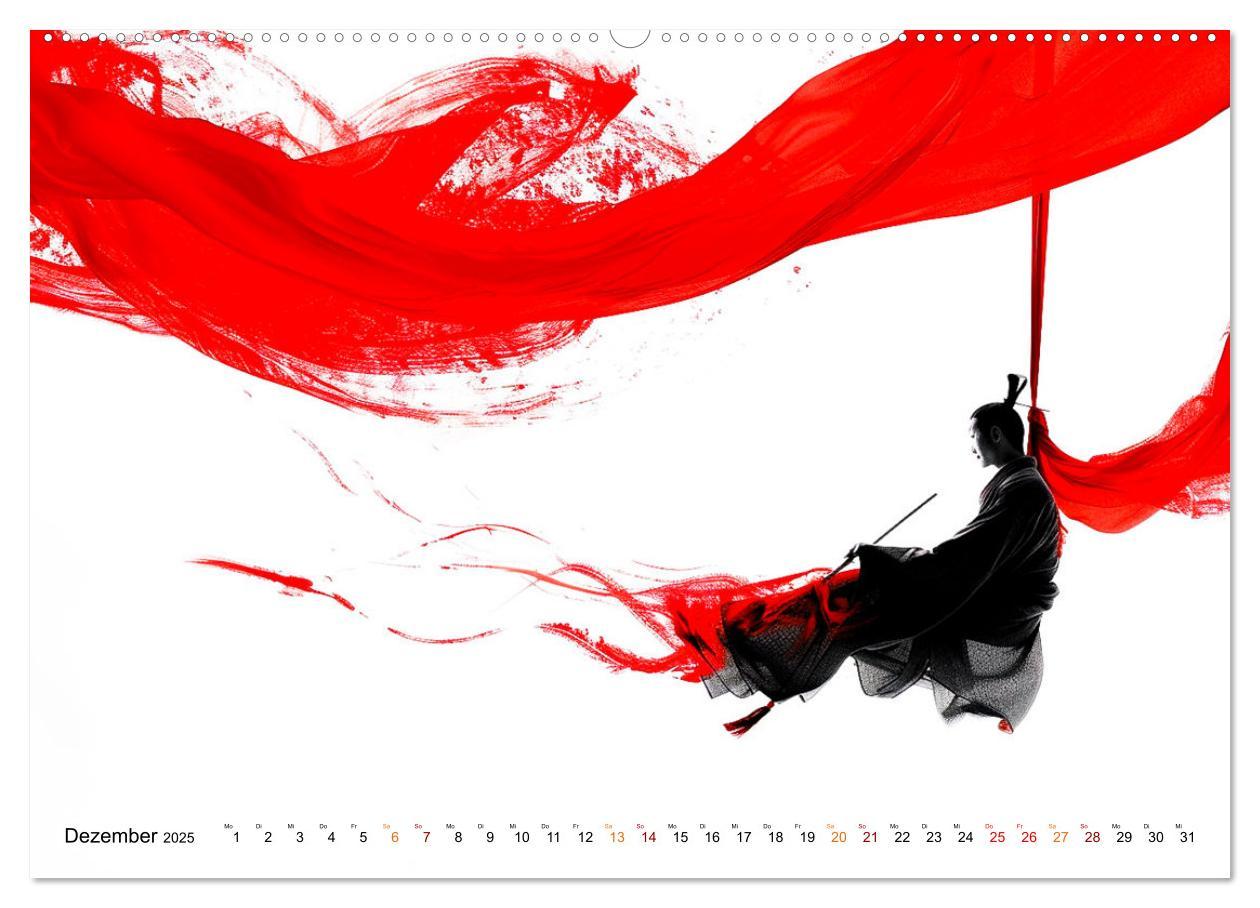 Bild: 9783383802089 | Samurai Illustrationen (Wandkalender 2025 DIN A2 quer), CALVENDO...