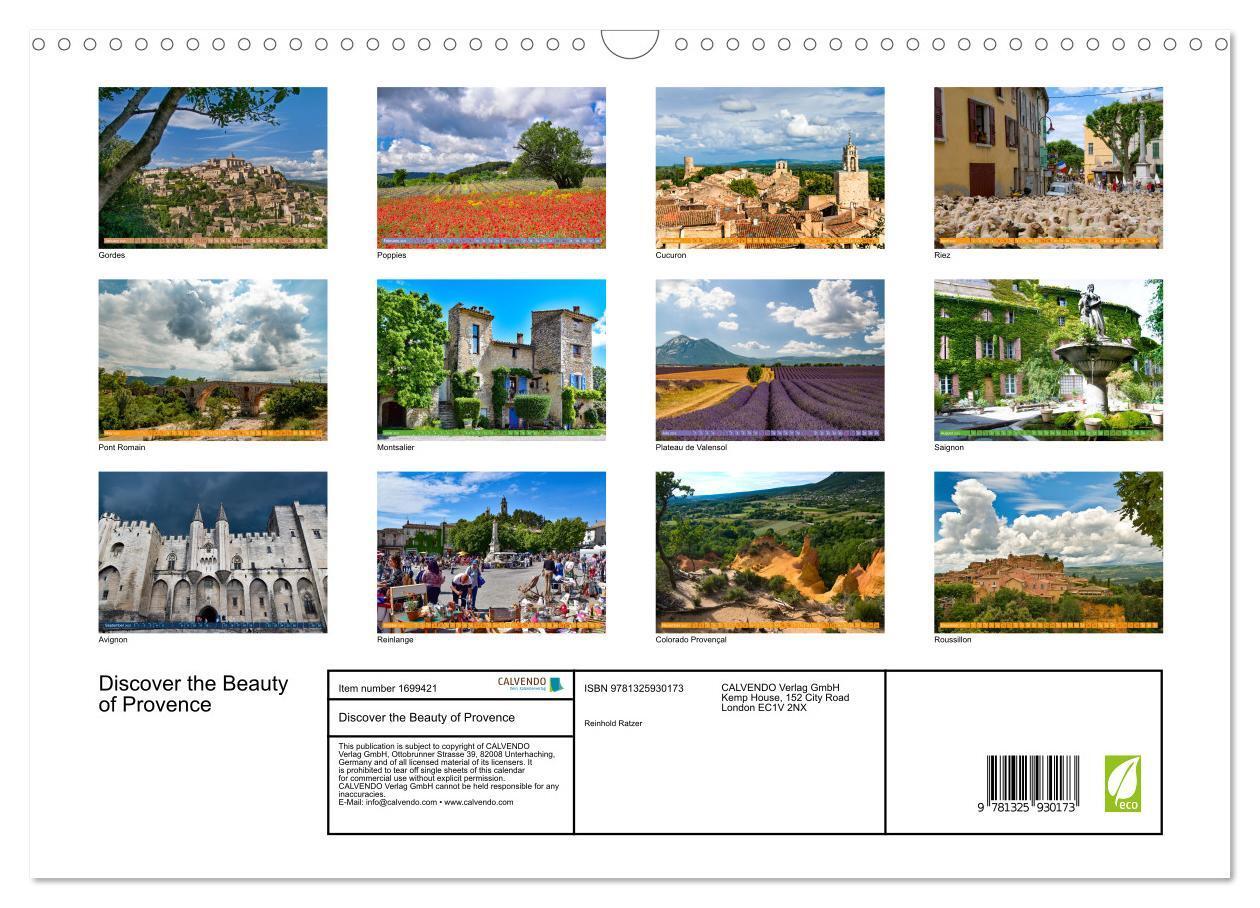 Bild: 9781325930173 | Discover the Beauty of Provence (Wall Calendar 2025 DIN A3...