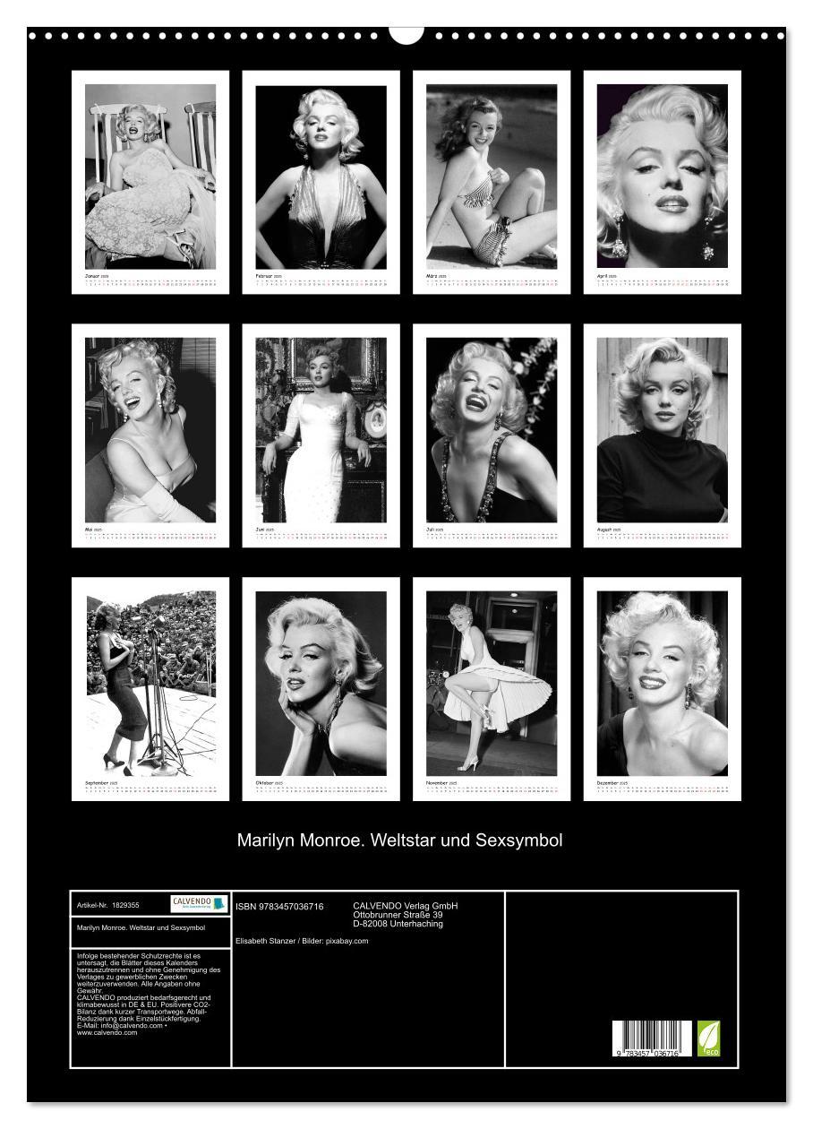 Bild: 9783457036716 | Marilyn Monroe. Weltstar und Sexsymbol (Wandkalender 2025 DIN A2...