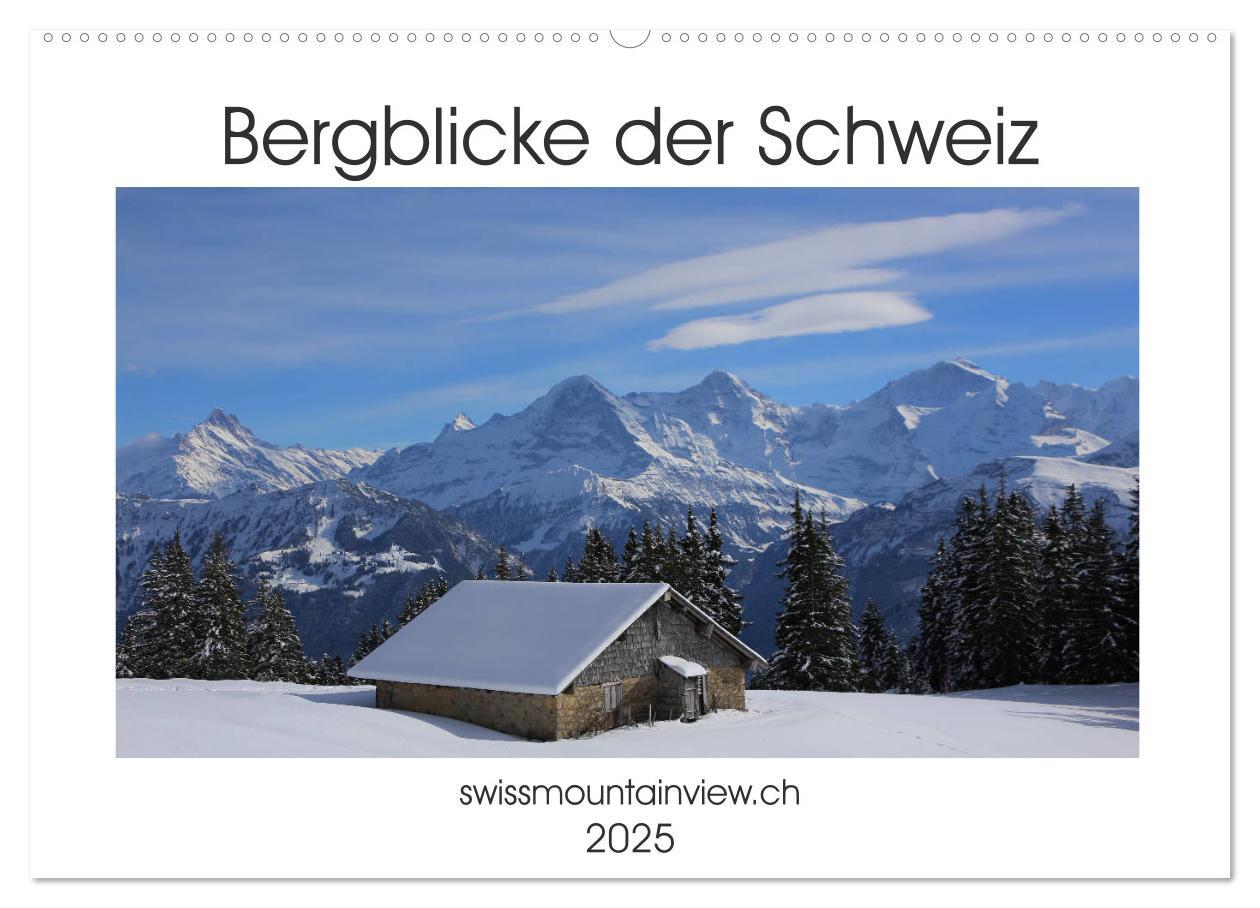 Cover: 9783435350032 | Bergblicke der Schweiz (Wandkalender 2025 DIN A2 quer), CALVENDO...