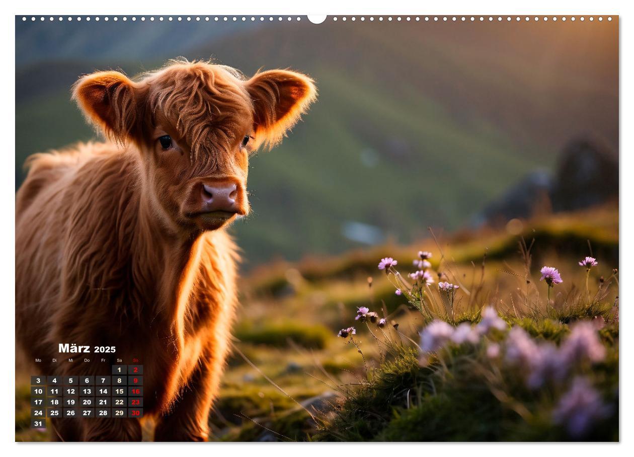 Bild: 9783383840784 | Highland Kühe (Wandkalender 2025 DIN A2 quer), CALVENDO Monatskalender