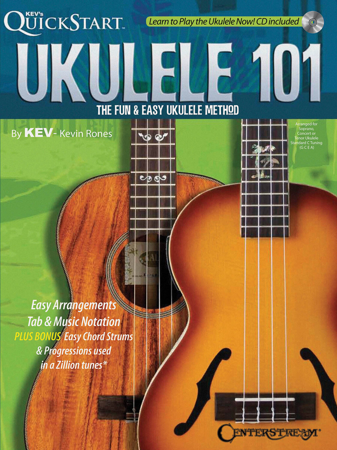 Cover: 884088914578 | Ukulele 101 | Fretted | Buch + CD | 2013 | Centerstream Publications