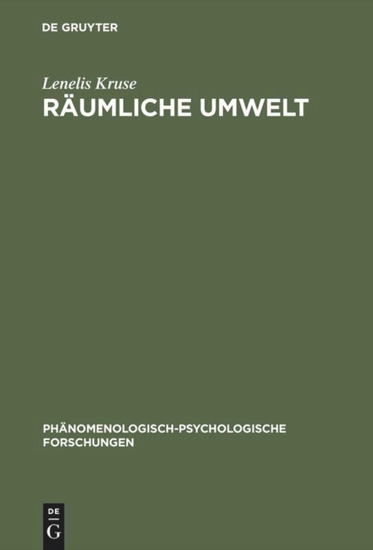 Cover: 9783110044065 | Räumliche Umwelt | Lenelis Kruse | Buch | HC runder Rücken kaschiert