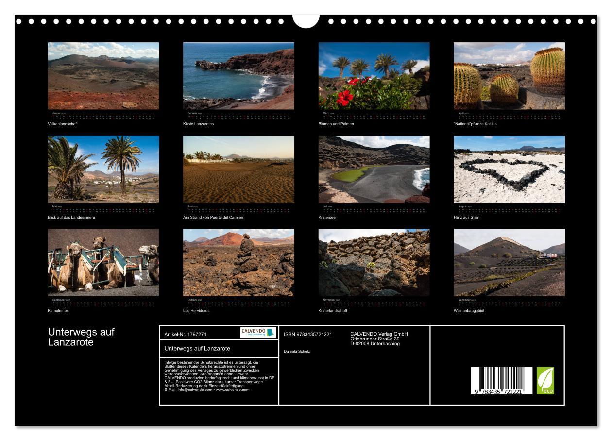 Bild: 9783435721221 | Unterwegs auf Lanzarote (Wandkalender 2025 DIN A3 quer), CALVENDO...