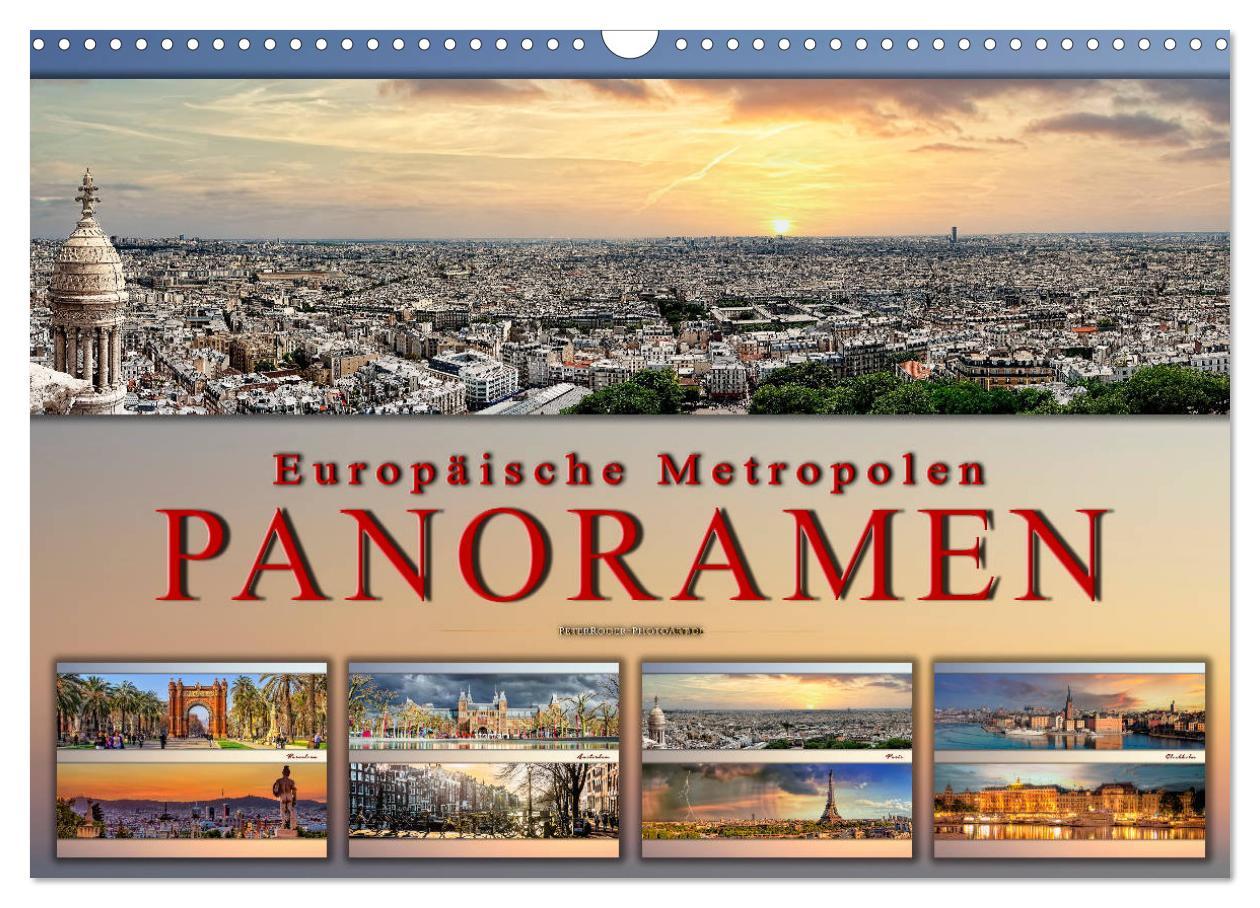 Cover: 9783435126378 | Europäische Metropolen - Panoramen (Wandkalender 2025 DIN A3 quer),...