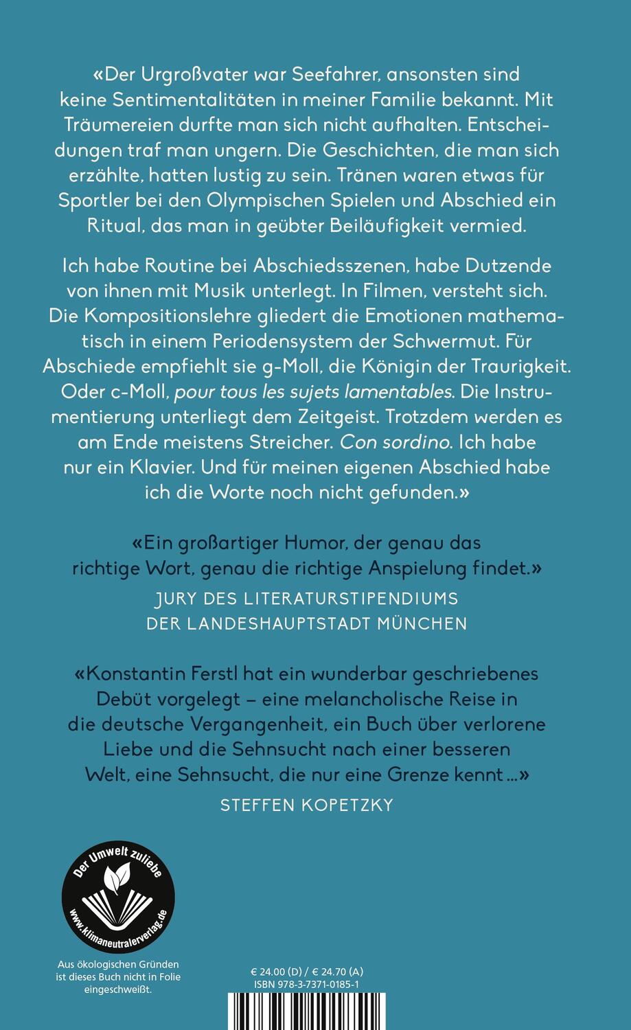 Rückseite: 9783737101851 | Die blaue Grenze | Konstantin Ferstl | Buch | 400 S. | Deutsch | 2023