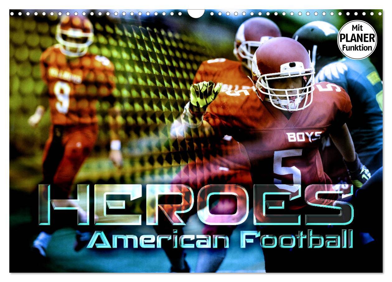 Cover: 9783435416844 | HEROES - American Football (Wandkalender 2025 DIN A3 quer),...