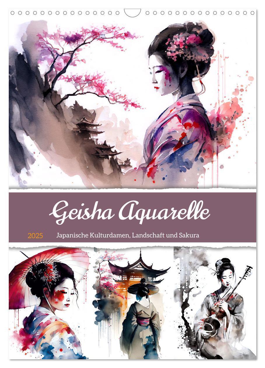 Cover: 9783435885459 | Geisha Aquarelle - Japanische Kulturdamen, Landschaft und Sakura...