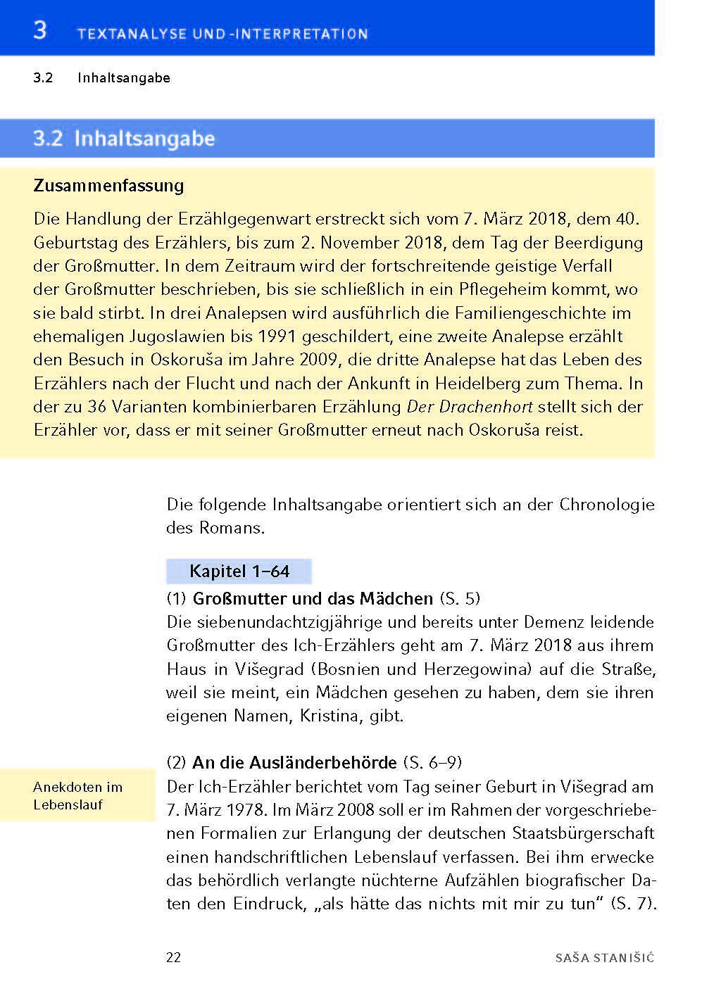 Bild: 9783804420656 | Herkunft - Textanalyse und Interpretation | Sasa Stanisic | Buch