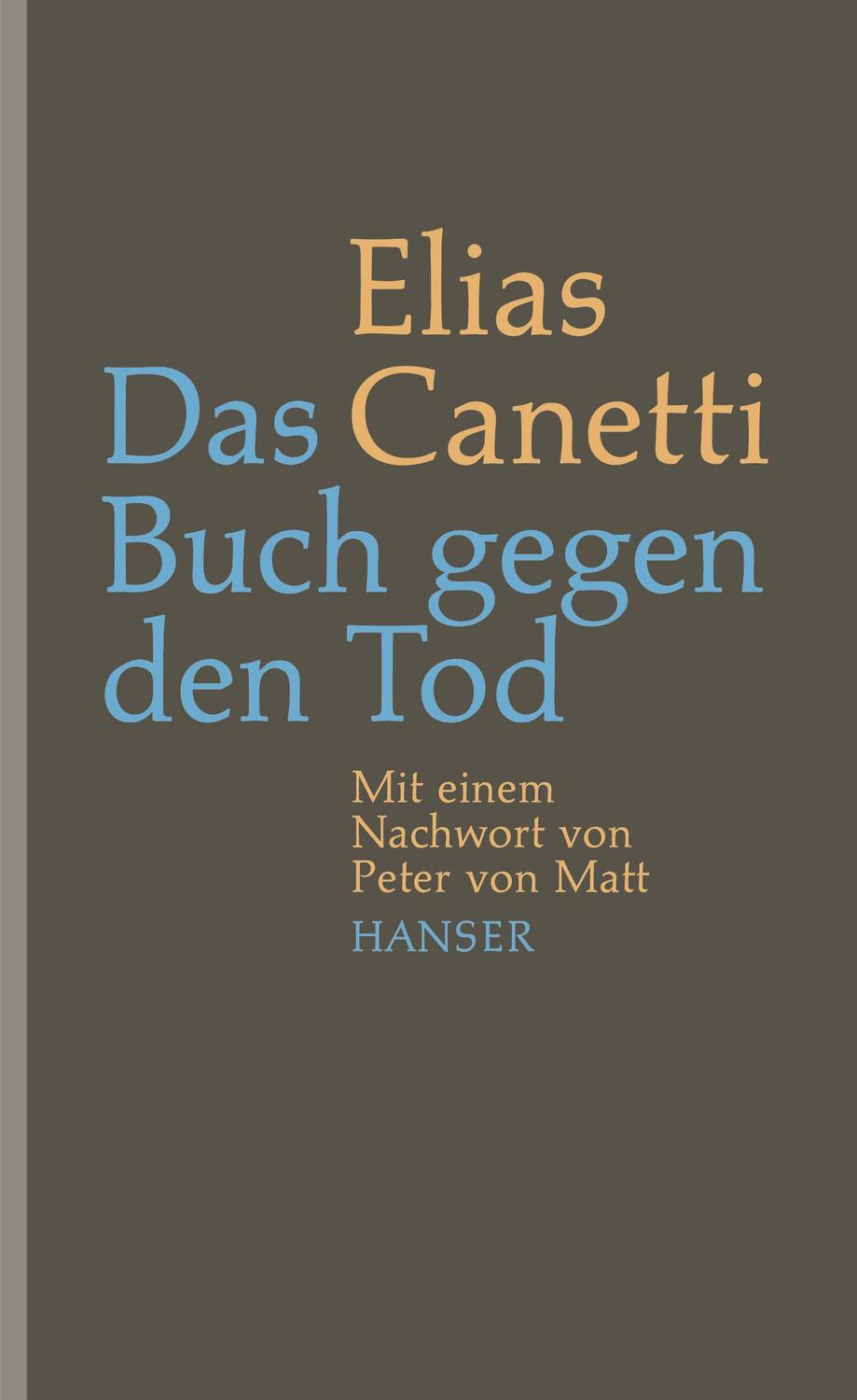 Cover: 9783446244672 | Das Buch gegen den Tod | Elias Canetti | Buch | 352 S. | Deutsch