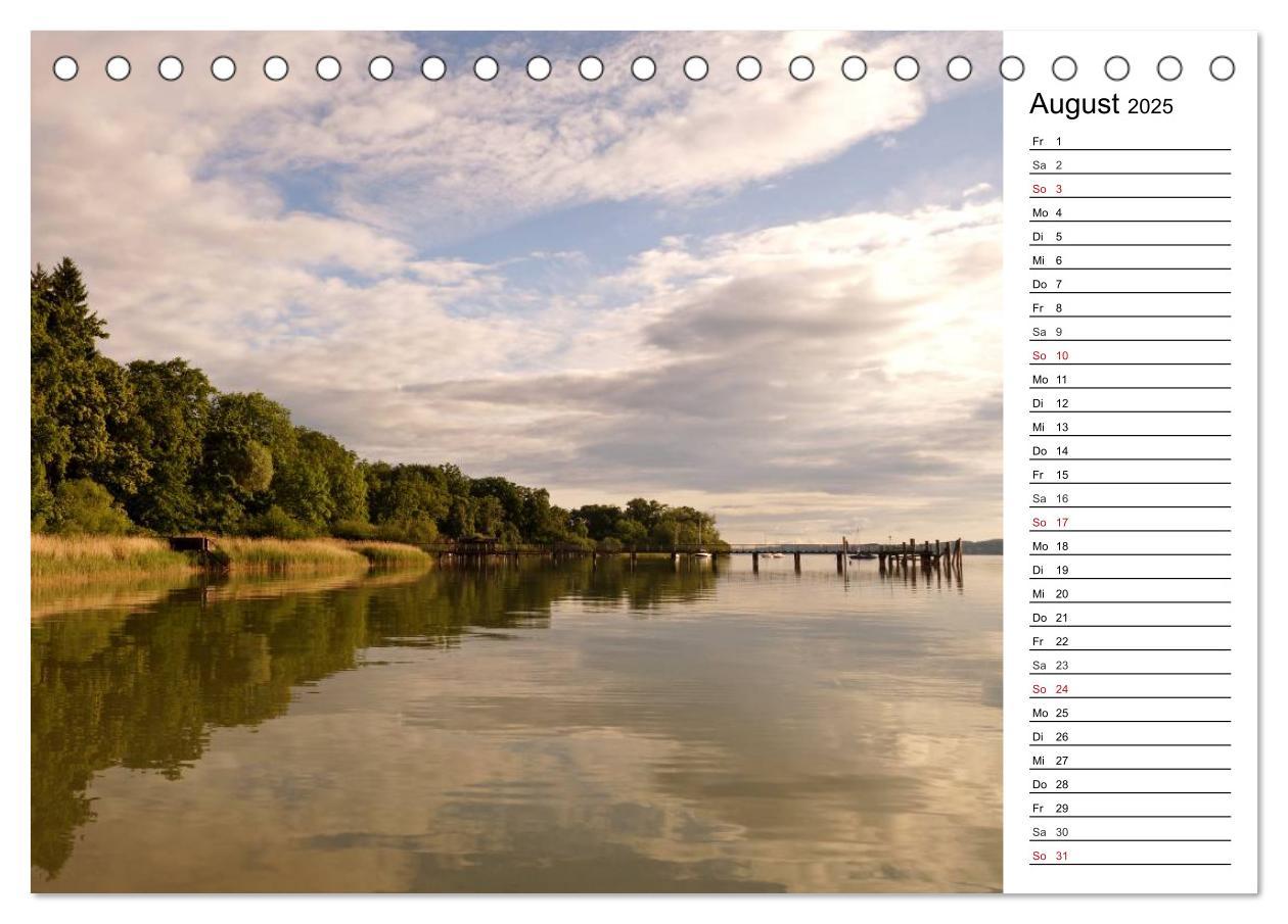 Bild: 9783435513918 | Seestärke - Der Ammersee (Tischkalender 2025 DIN A5 quer), CALVENDO...