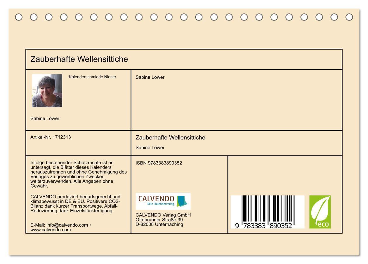 Bild: 9783383890352 | Zauberhafte Wellensittiche (Tischkalender 2025 DIN A5 quer),...