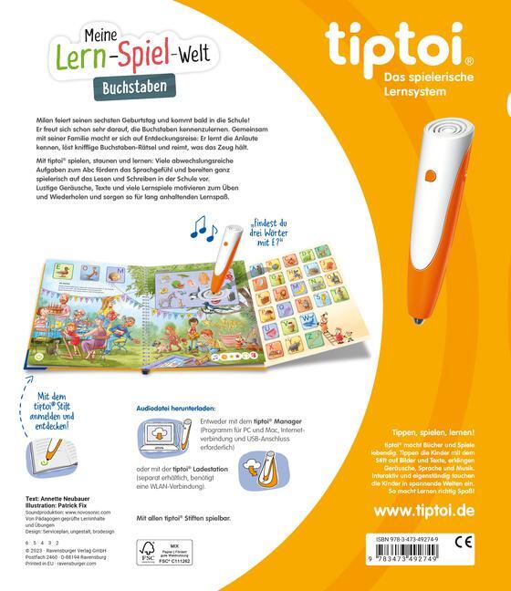 Bild: 9783473492749 | tiptoi® Meine Lern-Spiel-Welt - Buchstaben | Annette Neubauer | Buch