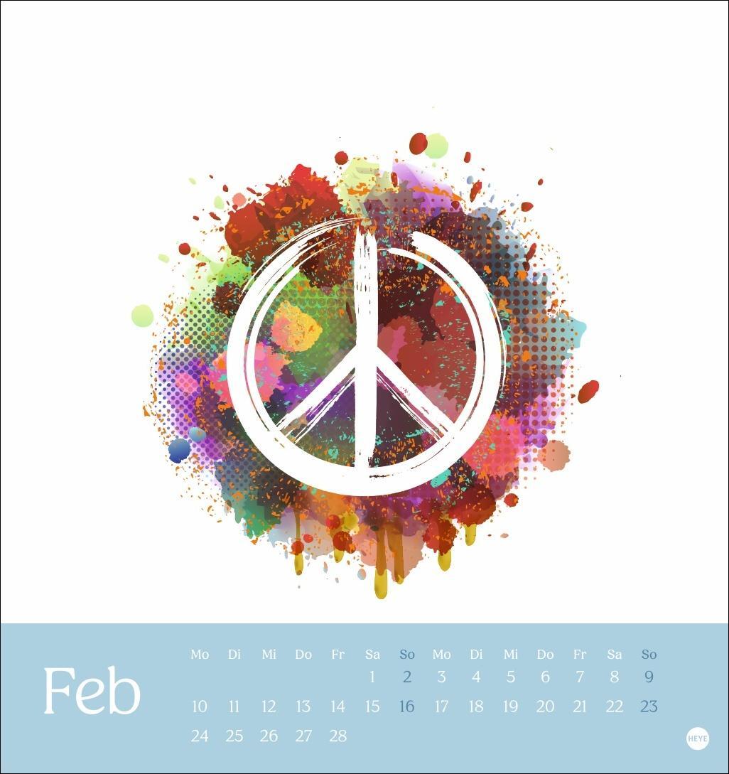 Bild: 9783756408597 | Peace Postkartenkalender 2025 | Kalender | Postkartenkalender Heye