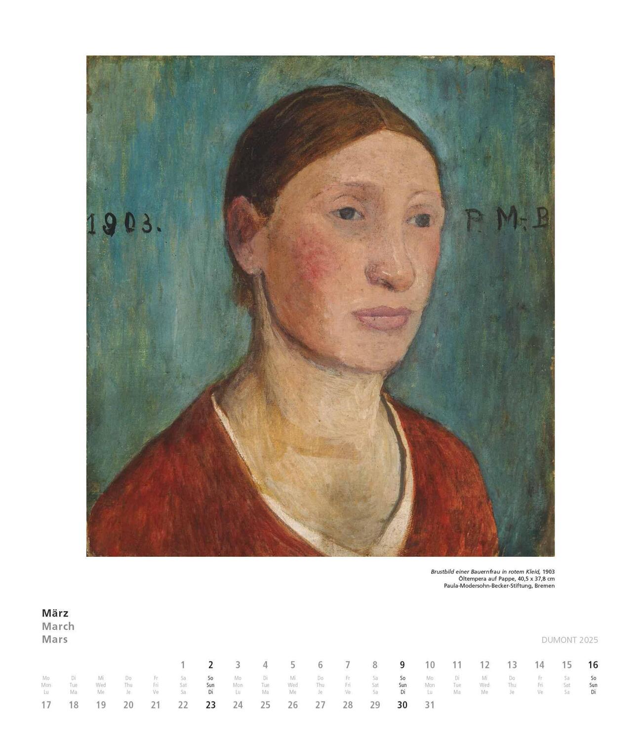 Bild: 4250809653990 | Paula Modersohn-Becker 2025 - Kunstkalender - Wandkalender im...