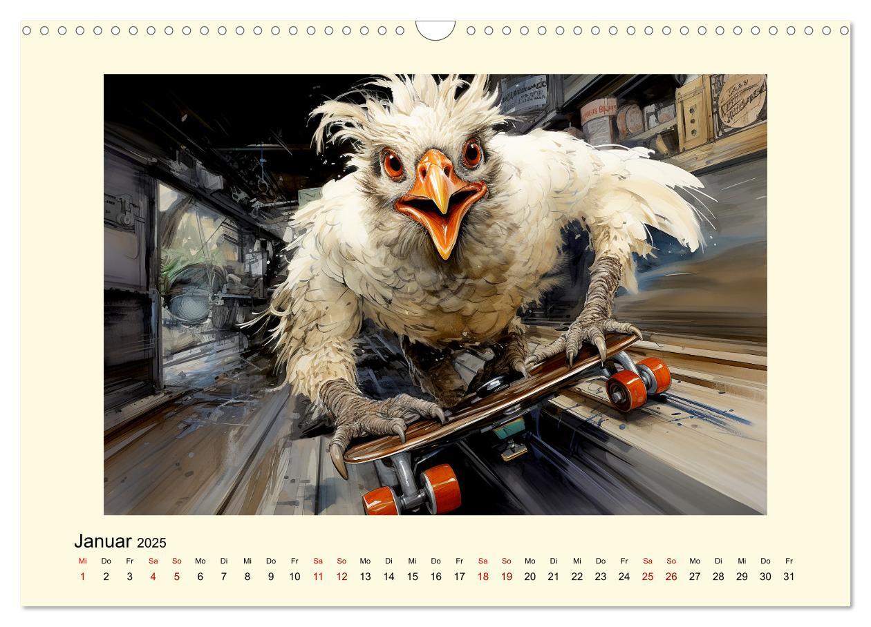 Bild: 9783383866111 | Verrückte Hühner (Wandkalender 2025 DIN A3 quer), CALVENDO...