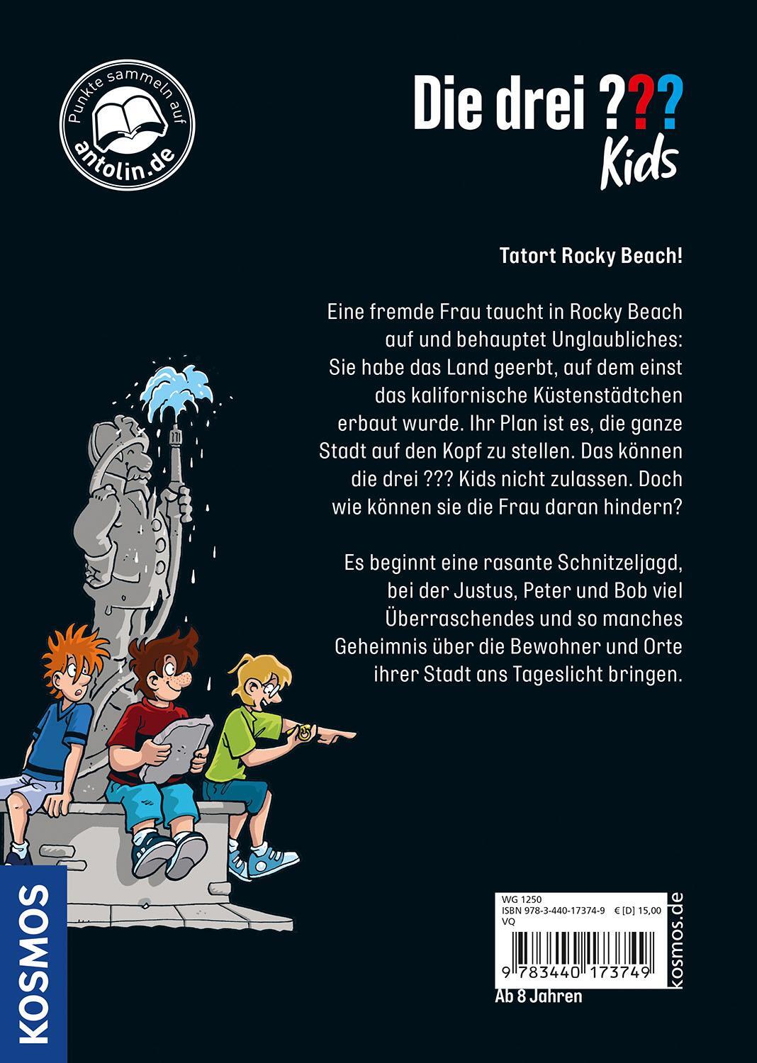 Rückseite: 9783440173749 | Die drei ??? Kids, Rettet Rocky Beach | Mit Tatortkarte zum Ausklappen