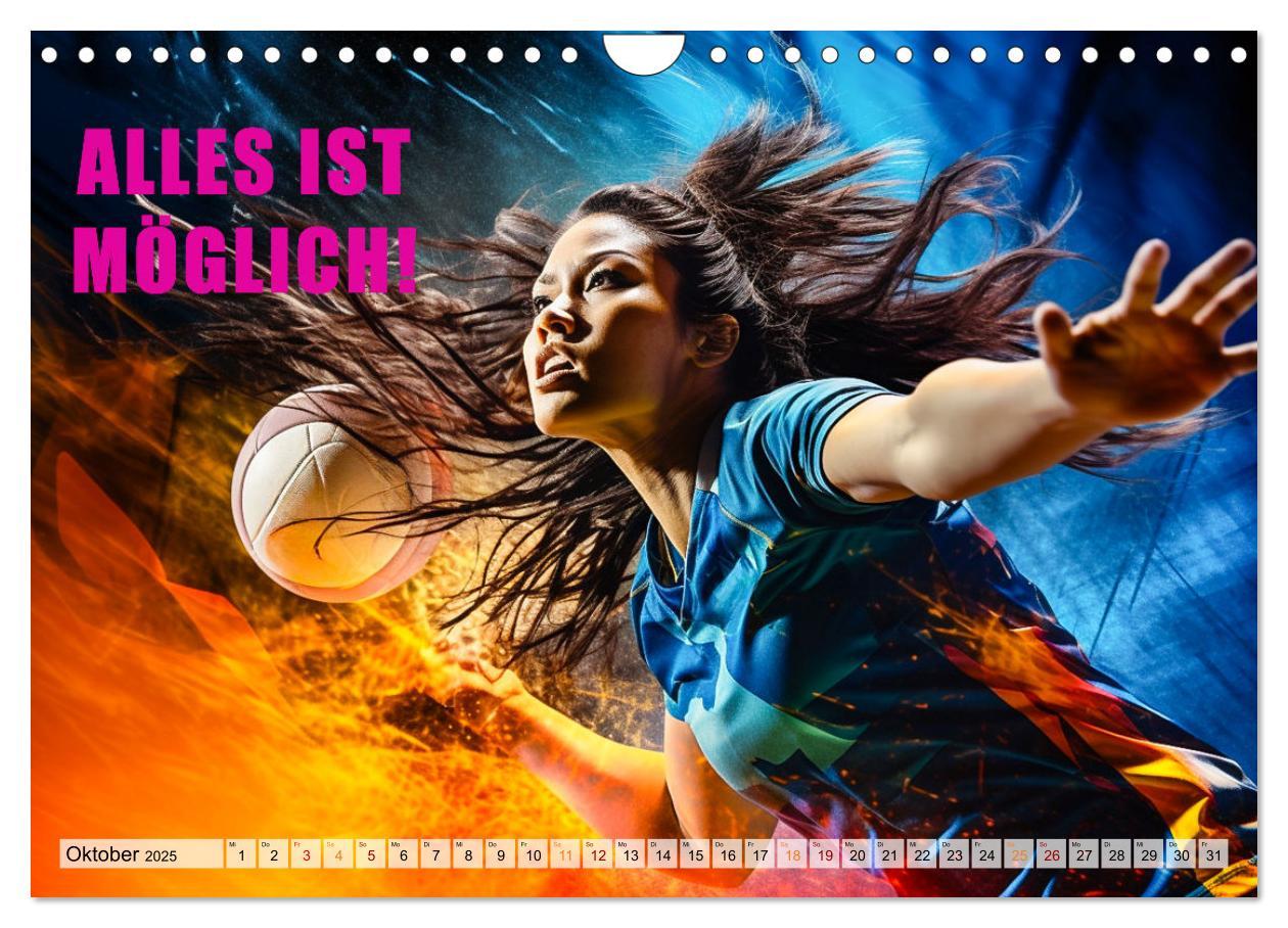 Bild: 9783383845765 | Volleyball und Motivation (Wandkalender 2025 DIN A4 quer), CALVENDO...