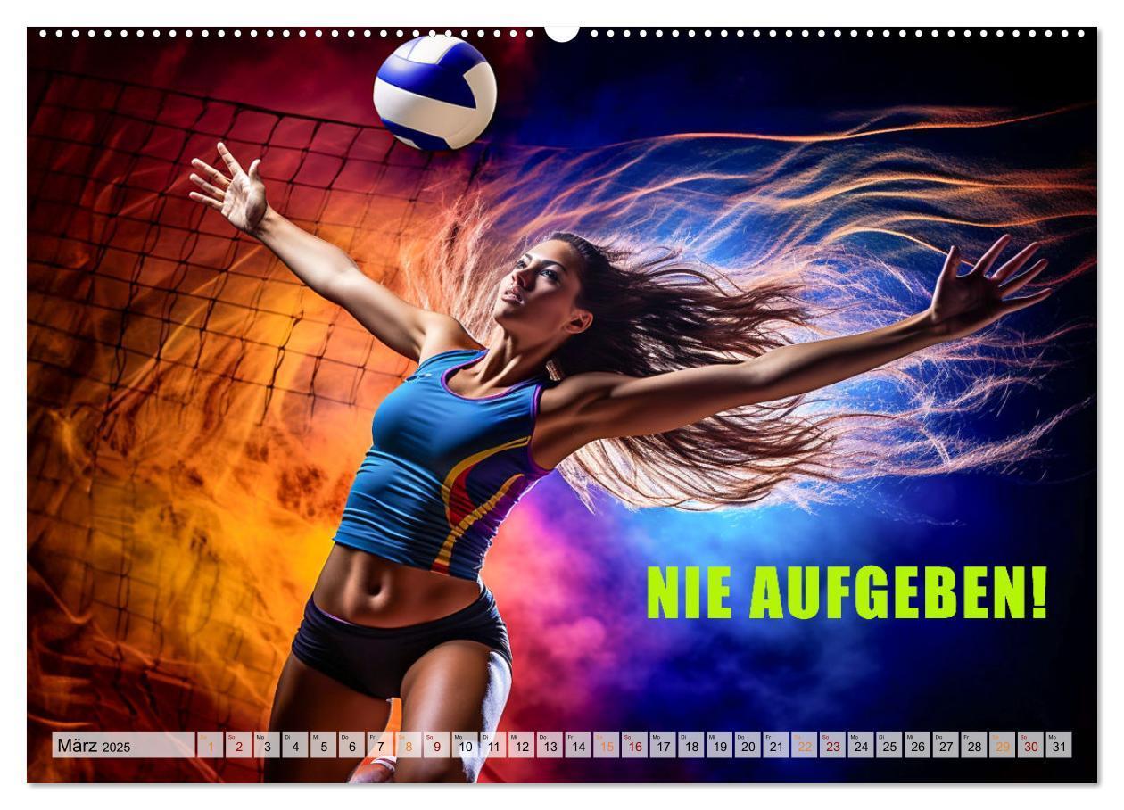 Bild: 9783383862816 | Volleyball und Motivation (Wandkalender 2025 DIN A2 quer), CALVENDO...