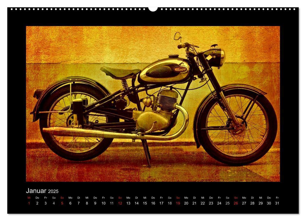 Bild: 9783435839360 | Motorrad Oldtimer (Wandkalender 2025 DIN A2 quer), CALVENDO...