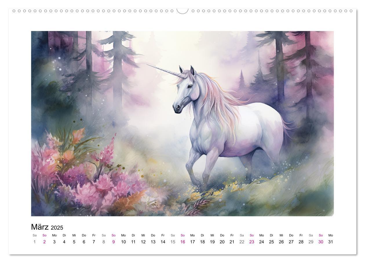 Bild: 9783383893117 | Geliebte Einhörner (Wandkalender 2025 DIN A2 quer), CALVENDO...