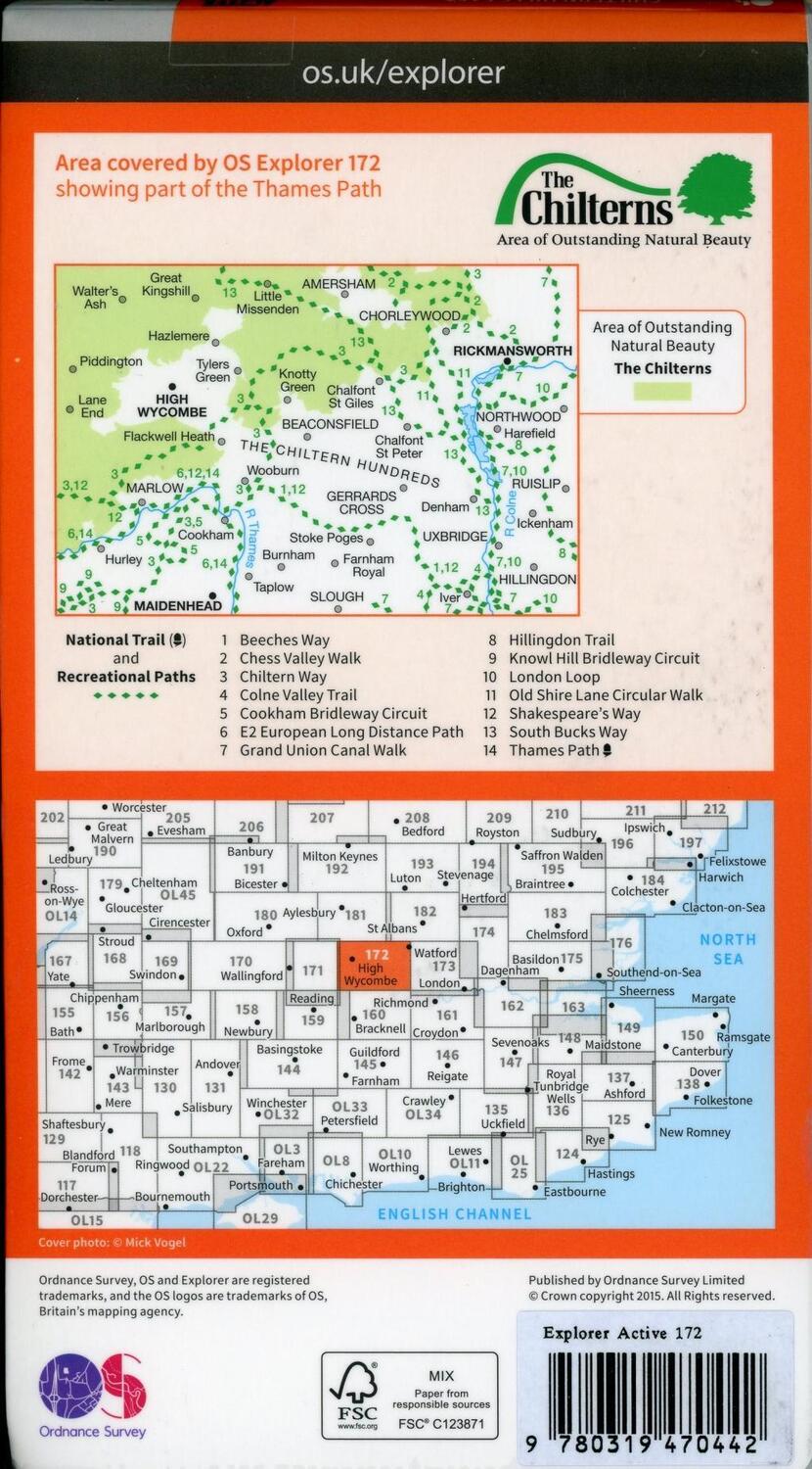 Bild: 9780319470442 | Chiltern Hills East | Ordnance Survey | (Land-)Karte | Karte/Landkarte