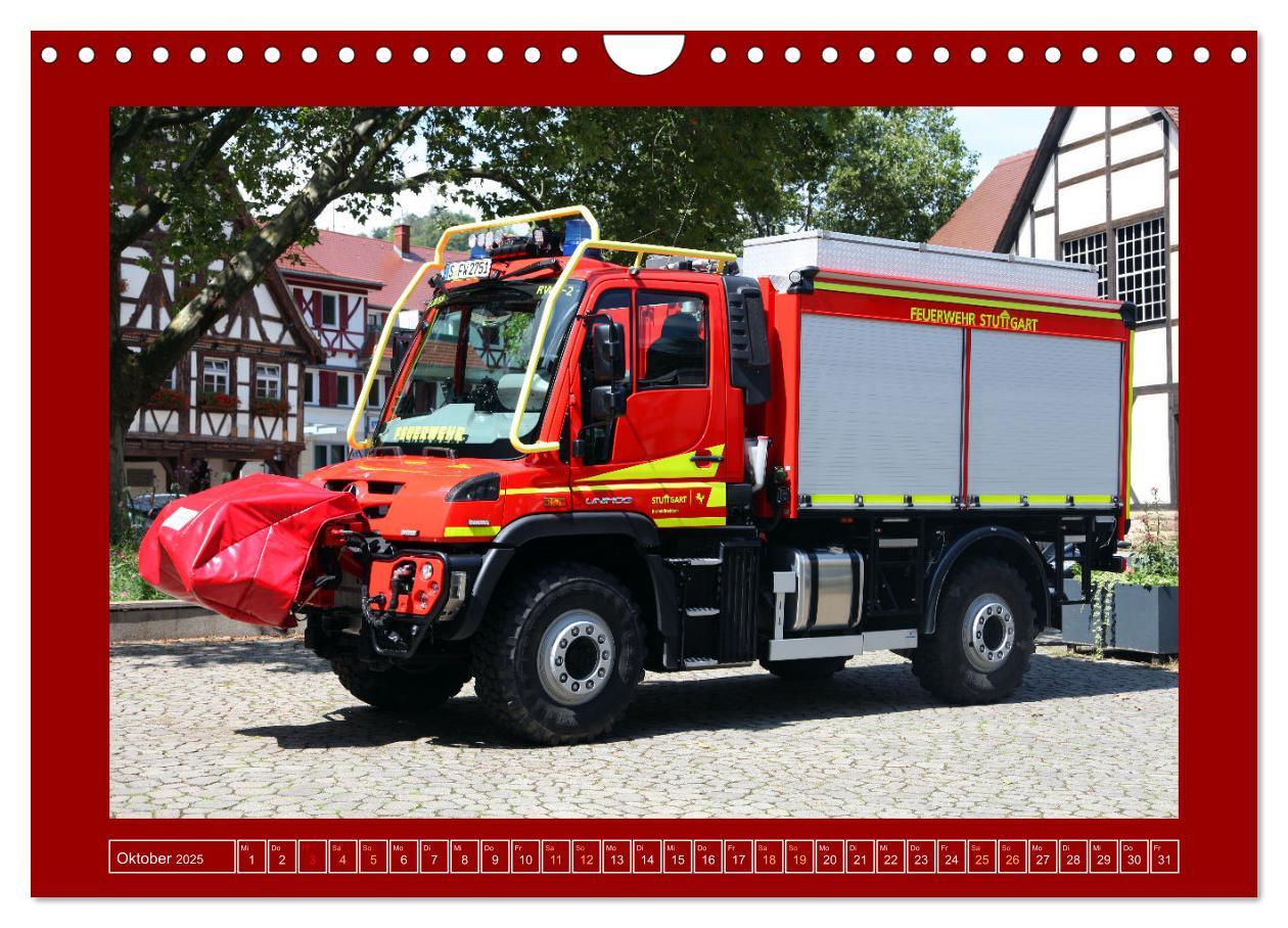 Bild: 9783457225387 | Unimog bei der Feuerwehr (Wandkalender 2025 DIN A4 quer), CALVENDO...