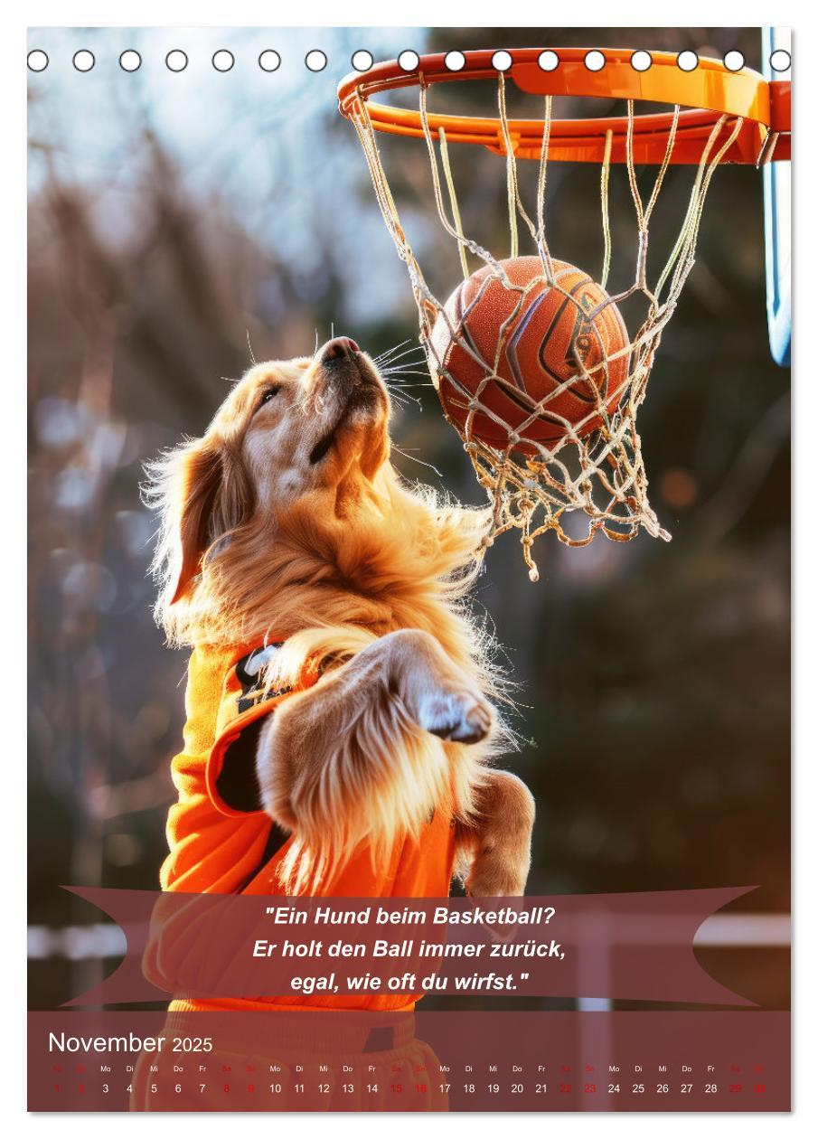 Bild: 9783457167663 | Der tierisch lustige Basketball-Kalender (Tischkalender 2025 DIN A5...