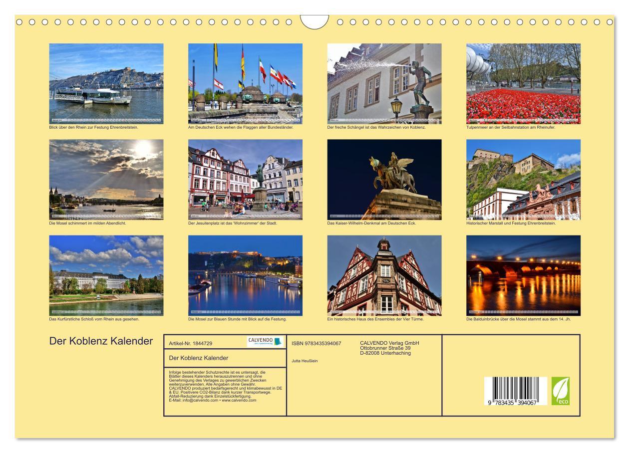 Bild: 9783435394067 | Der Koblenz Kalender (Wandkalender 2025 DIN A3 quer), CALVENDO...