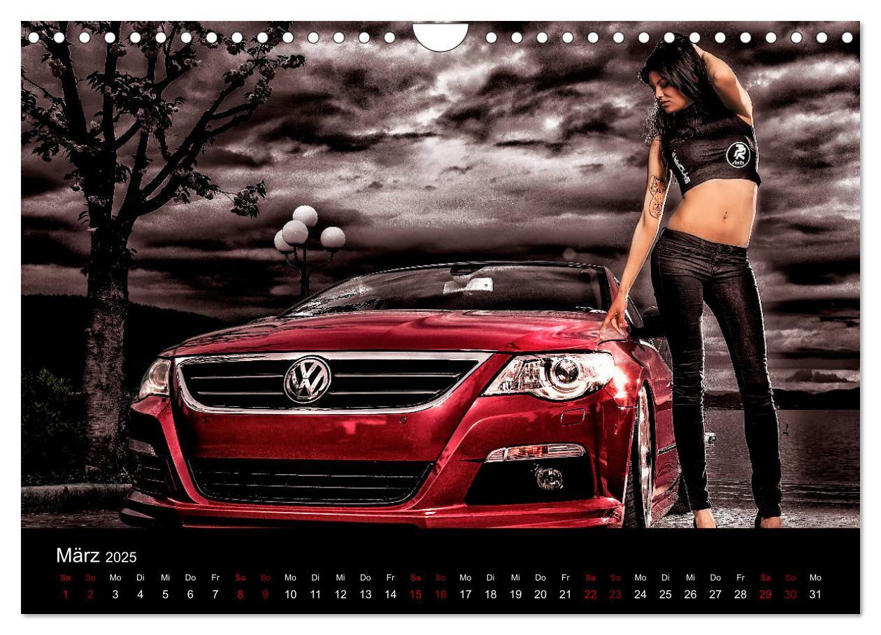 Bild: 9783435397143 | Cars and Girls (Wandkalender 2025 DIN A4 quer), CALVENDO...