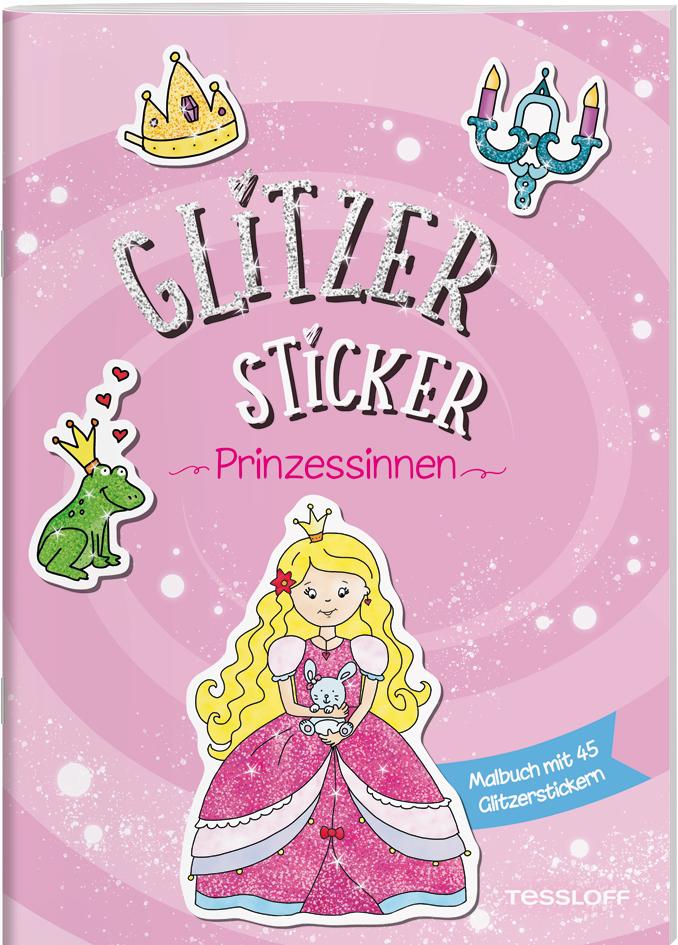 Cover: 9783788646516 | Glitzer Sticker Malbuch. Prinzessinnen | Mit 45 Glitzerstickern | 2023