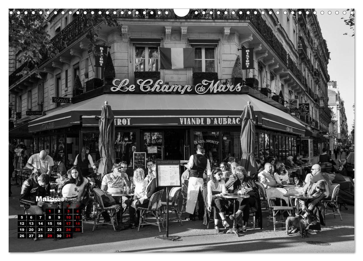 Bild: 9783435367337 | Paris-Impressionen in Schwarz-Weiß (Wandkalender 2025 DIN A3 quer),...