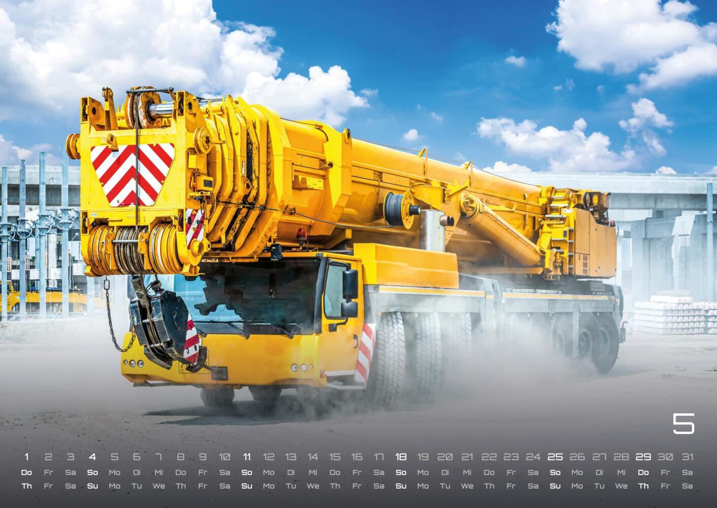 Bild: 9783986733834 | Baumaschinen - gigantische Bauhelfer - 2025 - Kalender DIN A2 | 15 S.